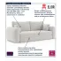 Duża sofa z poduszkami z funkcją spania Ocaris
