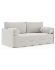 Gładka sofa rozkładana z poduszkami Ecrodi - 32 kolory w sklepie aosom.live