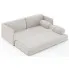 Rozłożona niska sofa bez pojemnika Ecrodi