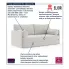 Miękka sofa welurowa Ecrodi
