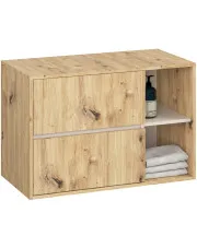 Szafka pod umywalkę z szufladami 90 cm dąb artisan + kaszmir - Hosti w sklepie aosom.live