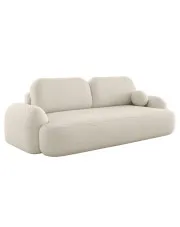 Kremowa sofa tapicerowana tkaniną boucle - Lissendo w sklepie aosom.live