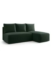 Zielona sofa narożna z funkcją spania i pojemnikiem - Merello 4X w sklepie aosom.live