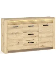 Duża komoda długa z szufladami i listwą LED dąb artisan - Fienna 4X w sklepie aosom.live
