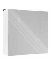 Biała trzydrzwiowa lustrzana szafka łazienkowa 60cm - Erosa 5X w sklepie aosom.live