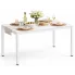 Biały stół w stylu loft 120x60 na metalowych nogach - Emike