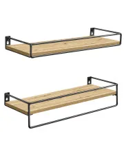 Zestaw 2 półek ściennych dąb artisan - Amarisa w sklepie aosom.live