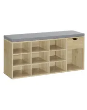 Siedzisko z szafką na buty i szulfadą dąb artisan - Sato w sklepie aosom.live