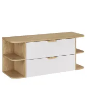 Biała szafka pod umywalkę z półkami i szufladami - Verdessa 10X w sklepie aosom.live