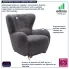 Czarny fotel boucle Palori