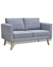 Sofa dwuosobowa Imex 2S - jasnoszara w sklepie aosom.live