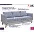 Szczegółowe zdjęcie nr 4 produktu Sofa 3-osobowa Imex 2L - jasny szary