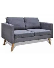 Sofa dwuosobowa Imex 3S - ciemny szary w sklepie aosom.live