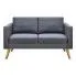 Zdjęcie sofa dwuosobowa Imex 3S ciemny szary | aosom.live