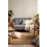 Jasnoszara sofa 2 osobowa Sybis
