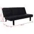 Szczegółowe zdjęcie nr 7 produktu Nowoczesna wielofunkcyjna sofa Fuksor - czarna