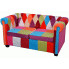 Sofa patchwork chesterfield Marcha - dwuosobowa