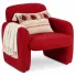 Czerwony fotel boucle Etilion 5X
