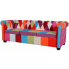 Zdjęcie produktu Sofa patchwork w stylu chesterfield Marcha - trzyosobowa.