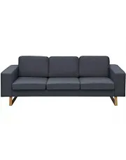 Ciemnoszara 3-osobowa sofa - Drofas w sklepie aosom.live