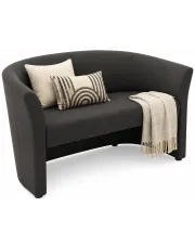 Grafitowa dwuosobowa sofa kubełkowa - Ardinni w sklepie aosom.live