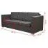 Trzyosobowa ciemnoszara sofa loftowa Sigala 3Q