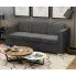 Trzyosobowa ciemnoszara sofa loftowa Sigala 3Q