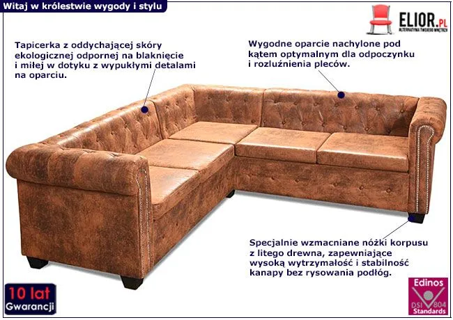 Skórzany narożnik Origo