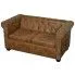 2-osobowa brązowa sofa Chesterfield Charlotte 2Q