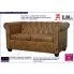 2-osobowa brązowa sofa Chesterfield Charlotte 2Q