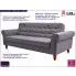 Zdjęcie pikowana sofa Carpon 3K - szara | aosom.live