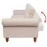 Szczegółowe zdjęcie nr 7 produktu Rozkładana sofa Carpon 4K - kremowa
