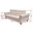 Szczegółowe zdjęcie nr 8 produktu Rozkładana sofa Carpon 4K - kremowa