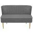 Szczegółowe zdjęcie nr 5 produktu Romantyczna sofa Lernes - jasnoszara