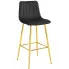 Czarny welurowy hoker glamour z opraciem - Monix 4X