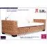 Rattanowa kremowa sofa trzyosobowa Lasai 3Q