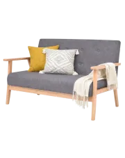 2-osobowa ciemnoszara sofa retro - Garner 2X w sklepie aosom.live