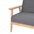Ciemnoszara sofa Vita 2X tapicerowana 