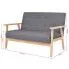 Ciemnoszara sofa Vita 2X tapicerowana 