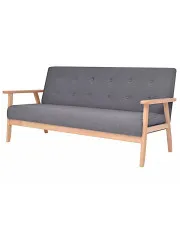 Ciemnoszara sofa do salonu - Sybis w sklepie aosom.live