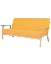 3-osobowa żółta sofa retro - Garner 3X w sklepie aosom.live