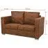 Przytulna brązowa sofa Vela 2Q dwuosobowa