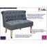 Zdjęcie romantyczna mała sofa Wedis - szara | aosom.live