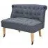 Zdjęcie produktu Romantyczna mała sofa Wedis - szara.