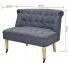 Szczegółowe zdjęcie nr 6 produktu Romantyczna mała sofa Wedis - szara