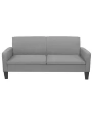 Jasnoszara 3-osobowa sofa do salonu - Cezir w sklepie aosom.live
