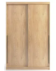 Szafa przesuwna z drążkami i półkami 140 cm dąb bielony - Eraffi 3X w sklepie aosom.live