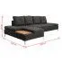 Szczegółowe zdjęcie nr 10 produktu Sofa narożna Kazja 3T - ciemnoszara