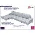 Zdjęcie nowoczesna jasna sofa Olena 2F kremowa szara | aosom.live