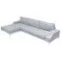 Zdjęcie produktu Nowoczesna jasna sofa Olena 2F - kremowy szary.